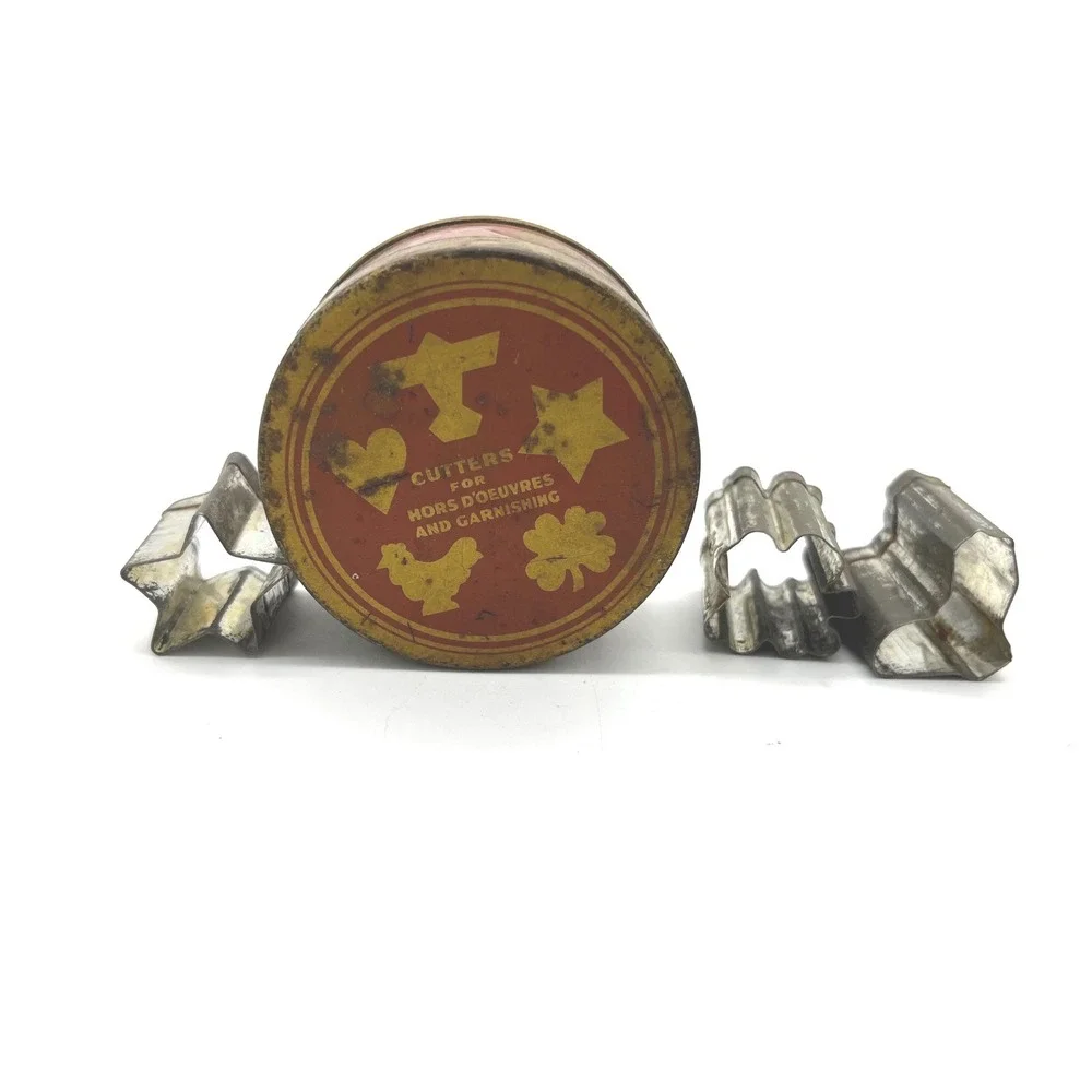 Vintage Advertising Tin Kreamer No Hors d'oeuvres Garnishing Cutters